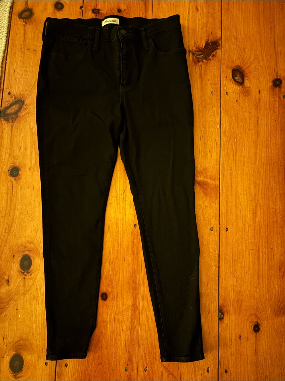 Madewell Roadtripper Black Skinny Jeans 31